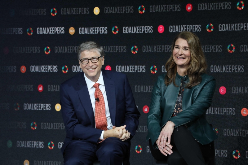 盖茨和梅琳达对慈善事业的热衷让无数人称道，图为2018年9月26日两人出席纽约林肯中心举行的目标守卫者大会。（图：法新社）