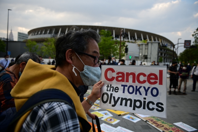 虽然民众因疫情严峻反对日本政府举办奥运会，他们还因此上街示威，但按照目前的情况来看，东京奥运会的举办已经毫无悬念。（法新社照片）