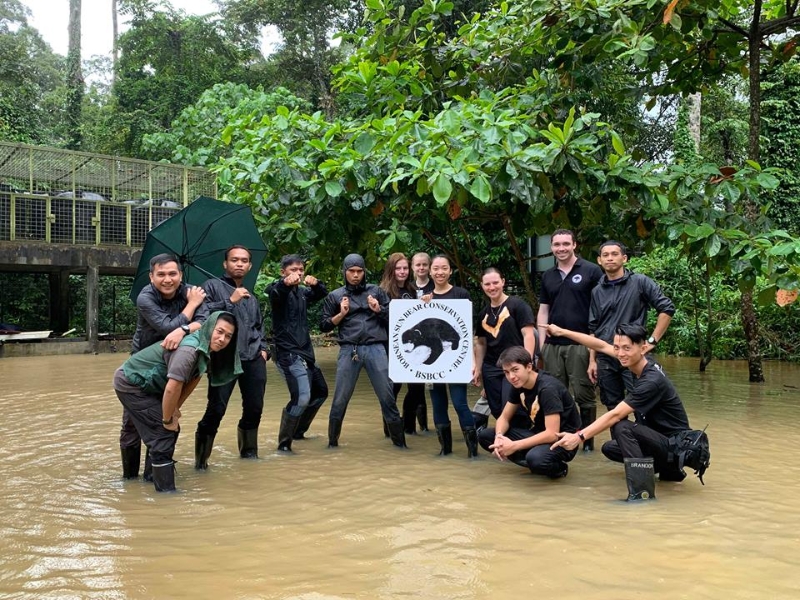 在婆罗洲马来熊保育中心，陈愉恩认识了来自不同国度区域的志工，彼此为守护马来熊而奉献绵力。