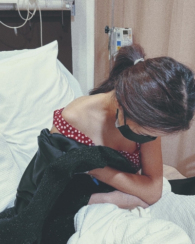 蔡佩璇1日在医院度过了一晚，料今天可出院。