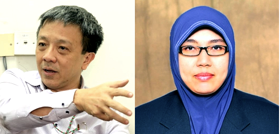 Dr Victor Hoe and Professor Sharifa Ezat. SIN CHEW DAILY Dr Victor Hoe and Professor Sharifa Ezat. SIN CHEW DAILY