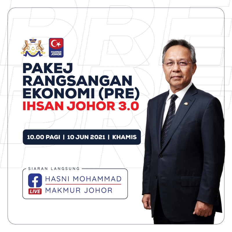 大臣拿督哈斯尼今早透过“柔佛繁荣”（Makmur Johor）脸书专页进行直播，公布振兴配套内容。