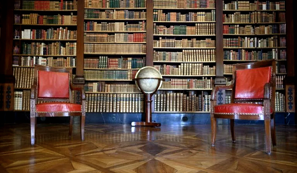 The villa has a large library which contains some 15,000 books, with the oldest volumes dating back to the 15th century. AFP The villa has a large library which contains some 15,000 books, with the oldest volumes dating back to the 15th century. AFP