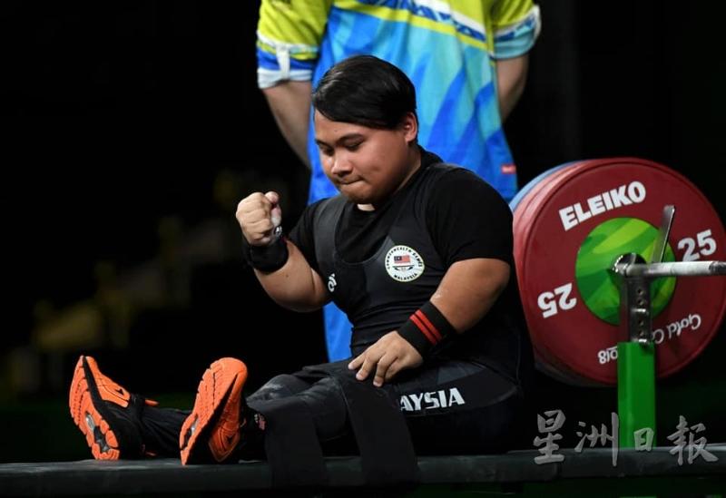 波尼周二在迪拜站世界杯残障力量举重赛中终于实现打破世界纪录，成为东京残奥会的大热。（国家体理会官方脸书照片）