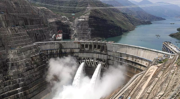 The dam spans a deep, narrow gorge on the upper section of the Yangtze. AFP The dam spans a deep, narrow gorge on the upper section of the Yangtze. AFP