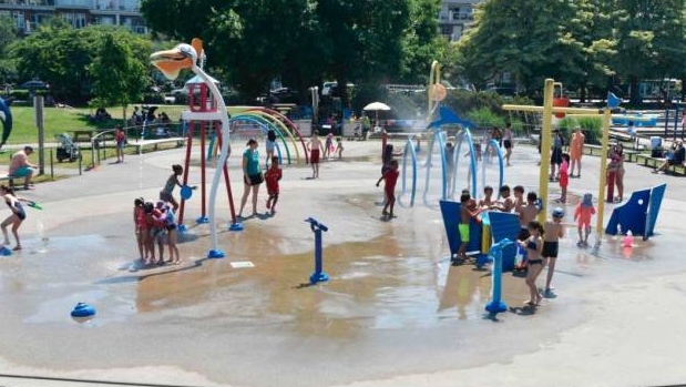 Kids cool off at a community water park on a scorching hot day in Richmond, British Columbia. AFP Kids cool off at a community water park on a scorching hot day in Richmond, British Columbia. AFP