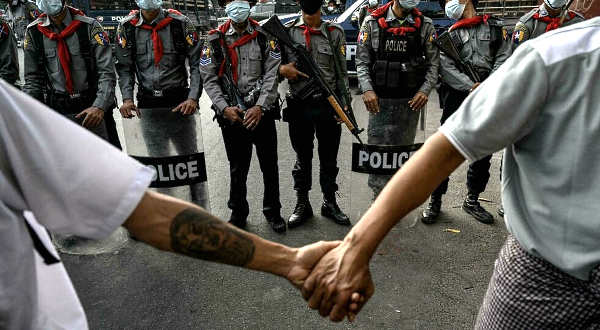 "Taw Lan Yay Puu Sar" -- "Revolution Love" in Burmese -- is thriving alongside the anger and despair in Myanmar, making and breaking relationships. AFP