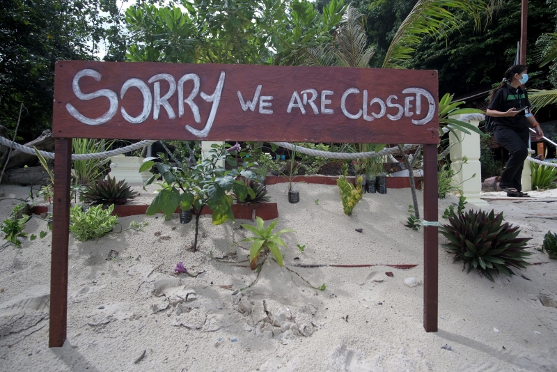 旅游业至今未获准开放，棉花岛的度假村无限期休业。