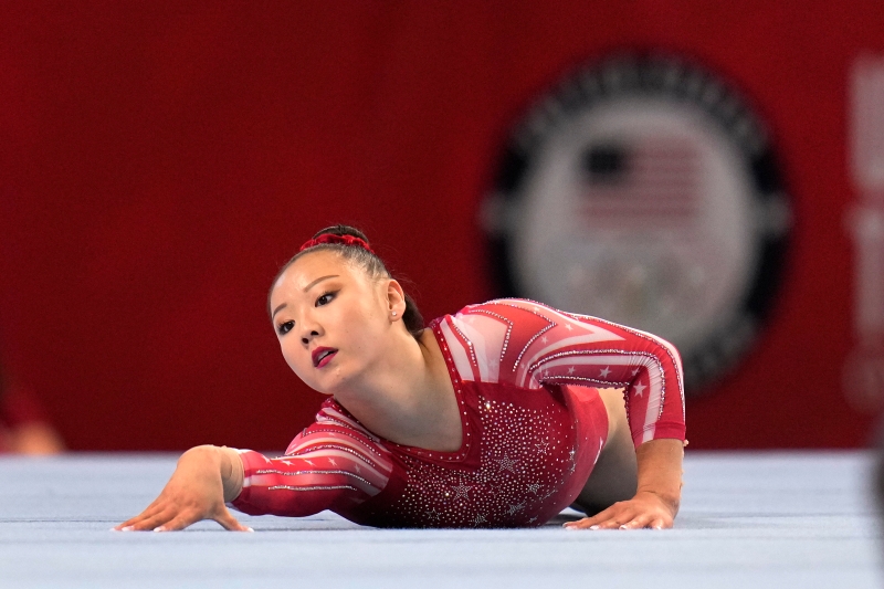 美国女子体操队18岁替补选手卡拉艾克在日本参加训练营时确诊冠病。（美联社档案照）