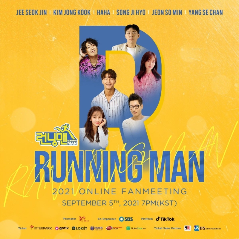 《Running Man 2021 线上粉丝见面会》将以6种语言全球直播。
