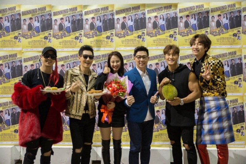 《Running Man》成员哈哈（左起）、池锡辰、宋智孝、品冠、金锺国及李光洙，曾于2017年在大马举办粉丝见面会。