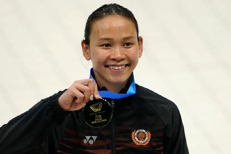 潘德莉拉于今年5月，在东京举行的世界杯跳水赛女子勇夺金牌。（档案照）