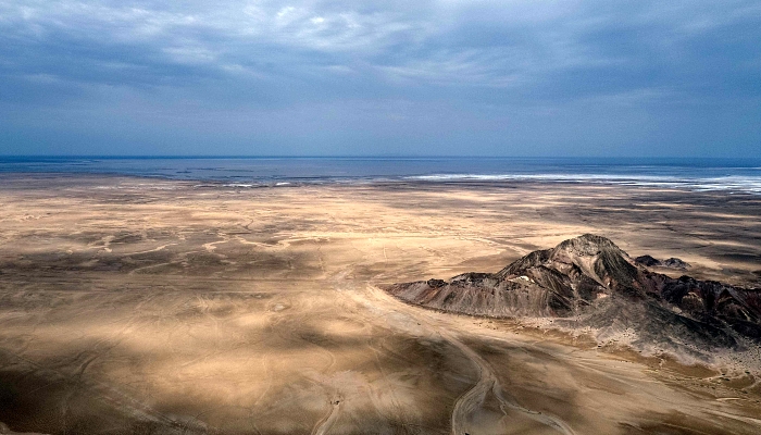 Aerial view of salt layers left by the Sea of Cortez near Mexicali, Baja California state, Mexico. AFP Aerial view of salt layers left by the Sea of Cortez near Mexicali, Baja California state, Mexico. AFP