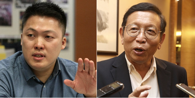 Bock Chek Lim (L) and Hong Jin Xing.