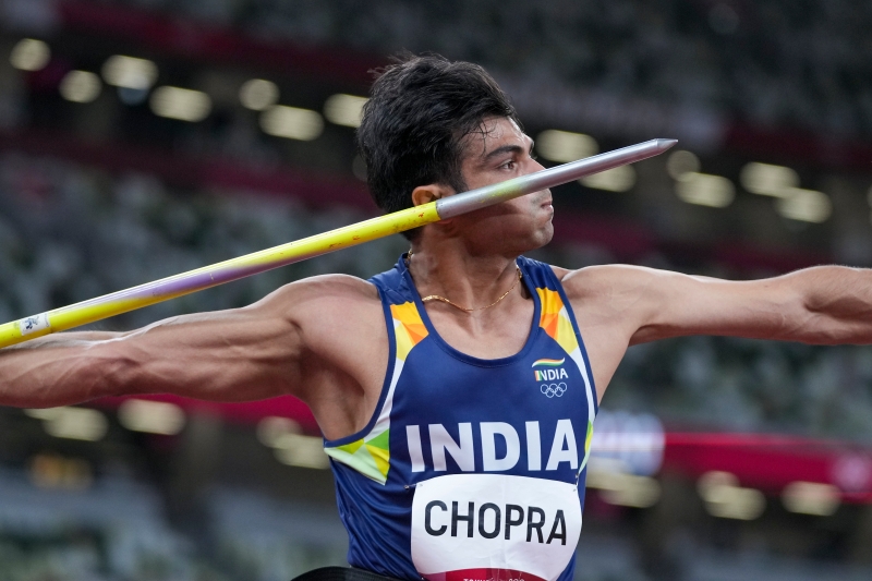尼拉茨勇夺男子标枪金牌，为首名在该赛项摘金的亚洲选手，也是印度在东奥的首枚金牌。（美联社照片）