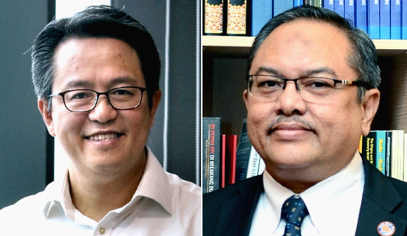 Gan Ping Sieu (L) and Prof Dr Nik Ahmad Kamal.